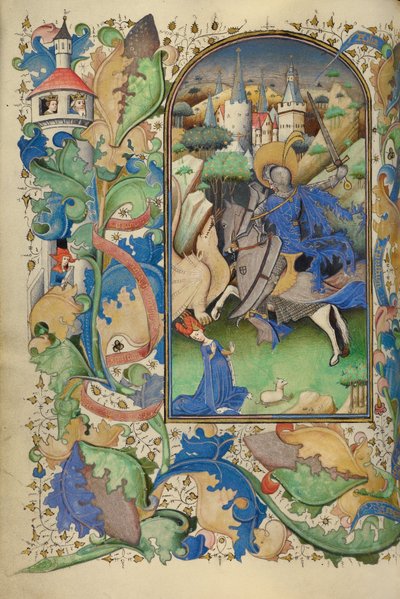 Saint George and the Dragon by Master of Guillebert de Mets